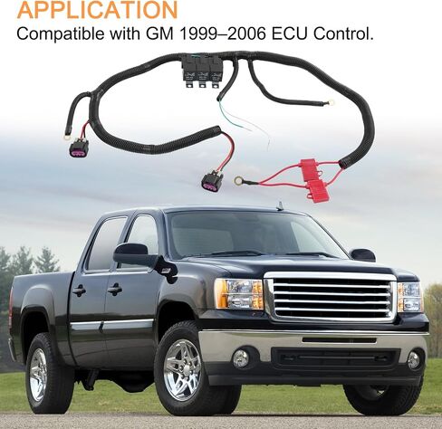 طقم أسلاك ترقية المروحة الكهربائية المزدوجة متوافق مع 1999-2006 GM ECU Control مجموعة أدوات تسخير أسلاك مروحة التبريد الكهربائية # 7L5533A226T in Saudi Arabia