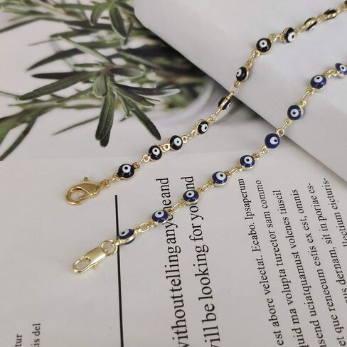 YANCHUN Evil Eye Anklet Bracelet for Women Adjustable Lucky Kabbalah Protection Ankle Bracelet Evil Eye Anklet for Teen Girls in Saudi Arabia