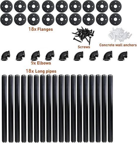 رف خشبي مستصلح طويل عائم صناعي من المزرعة مقاس 39 بوصة كبير، رف أنابيب تخزين معلق، أرفف حائط خشبية ريفية للحمام وغرفة المعيشة والمطبخ وغرفة الغسيل in Kuwait