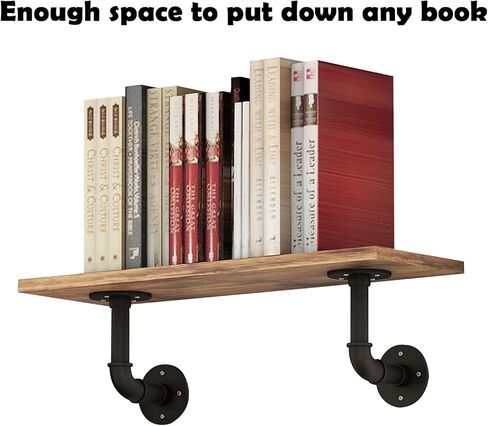 رف خشبي مستصلح طويل عائم صناعي من المزرعة مقاس 39 بوصة كبير، رف أنابيب تخزين معلق، أرفف حائط خشبية ريفية للحمام وغرفة المعيشة والمطبخ وغرفة الغسيل in Kuwait