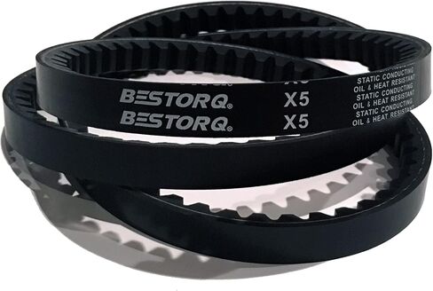 حزام على شكل حرف V مطاطي من BESTORQ 5VX950، حافة خام/مسننة، أسود، طول 95 بوصة × عرض 0.62 بوصة × ارتفاع 0.53 بوصة، عبوة من 10 قطع in Saudi Arabia