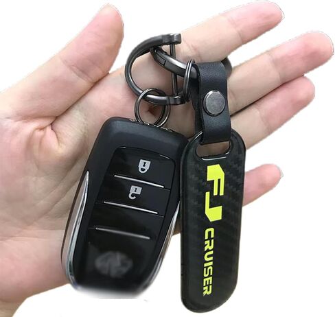 سلسلة مفاتيح السيارة متوافقة مع Toyota FJ Curise، سلسلة مفاتيح السيارة للرجال والنساء ملحقات حلقة المفاتيح هدية العائلة (أسود) in Kuwait