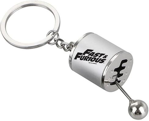 سلسلة مفاتيح QNQA Fast and Furious 9 Auto Shifter Keychain، سلسلة مفاتيح سيارة معدنية إبداعية سريعة وغاضبة، فضية، سلسلة مفاتيح لضبط سباق ناقل الحركة اليدوي باللون الفضي لقلادة إكسسوارات السيارة in Kuwait