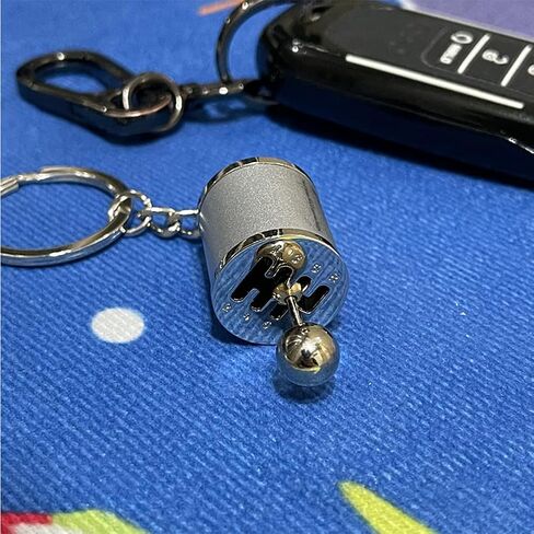 سلسلة مفاتيح QNQA Fast and Furious 9 Auto Shifter Keychain، سلسلة مفاتيح سيارة معدنية إبداعية سريعة وغاضبة، فضية، سلسلة مفاتيح لضبط سباق ناقل الحركة اليدوي باللون الفضي لقلادة إكسسوارات السيارة in Kuwait