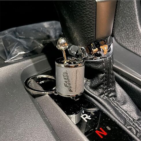 سلسلة مفاتيح QNQA Fast and Furious 9 Auto Shifter Keychain، سلسلة مفاتيح سيارة معدنية إبداعية سريعة وغاضبة، فضية، سلسلة مفاتيح لضبط سباق ناقل الحركة اليدوي باللون الفضي لقلادة إكسسوارات السيارة in Kuwait
