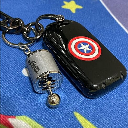 سلسلة مفاتيح QNQA Fast and Furious 9 Auto Shifter Keychain، سلسلة مفاتيح سيارة معدنية إبداعية سريعة وغاضبة، فضية، سلسلة مفاتيح لضبط سباق ناقل الحركة اليدوي باللون الفضي لقلادة إكسسوارات السيارة in Kuwait