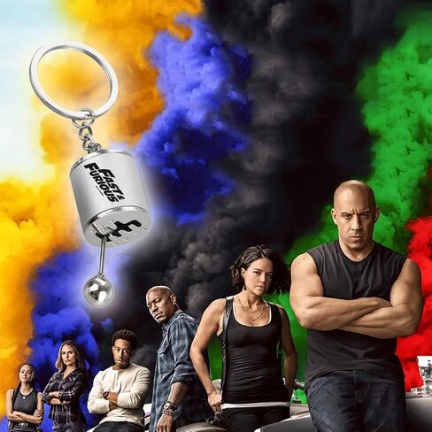 سلسلة مفاتيح QNQA Fast and Furious 9 Auto Shifter Keychain، سلسلة مفاتيح سيارة معدنية إبداعية سريعة وغاضبة، فضية، سلسلة مفاتيح لضبط سباق ناقل الحركة اليدوي باللون الفضي لقلادة إكسسوارات السيارة in Kuwait