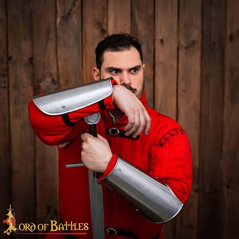 Medieval Knight Steel Bracers Viking Armour LARP Cosplay SCA Historical Reenactment in Saudi Arabia