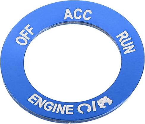 Engine Start Stop Button Cover Trim Sticker for Dodge Challenger Charger for RAM 2010-2020 Aluminum Alloy Blue in Saudi Arabia