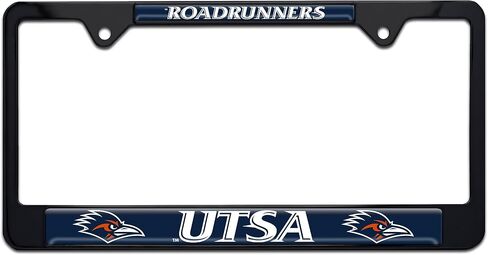 UTSA University of Texas at San Antonio Metal License Plate Frame (Chrome Mascot) in Saudi Arabia