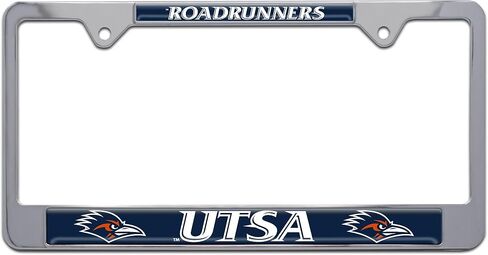 UTSA University of Texas at San Antonio Metal License Plate Frame (Chrome Mascot) in Saudi Arabia