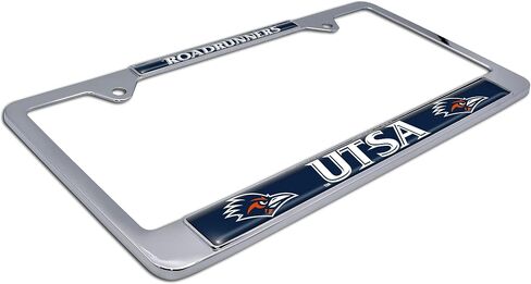 UTSA University of Texas at San Antonio Metal License Plate Frame (Chrome Mascot) in Saudi Arabia