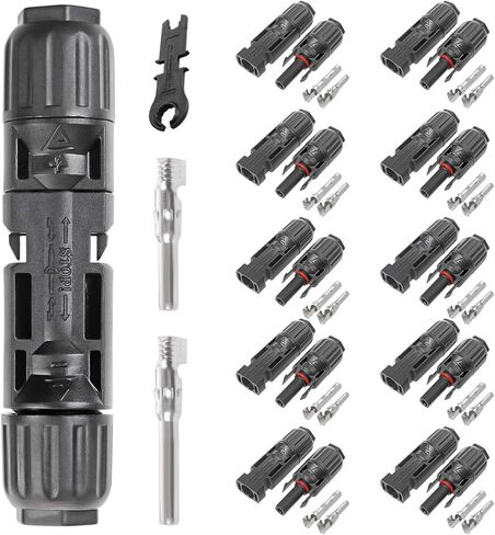 20PCS Solar Connectors, IP67 Waterproof Solar Panel Connector, 1000V 30A Male/Female Solar Wire Adapter Connector for Connecting Solar Panels in Kuwait