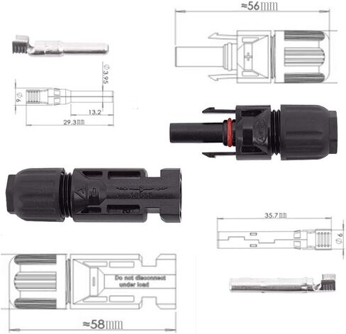 20PCS Solar Connectors, IP67 Waterproof Solar Panel Connector, 1000V 30A Male/Female Solar Wire Adapter Connector for Connecting Solar Panels in Kuwait