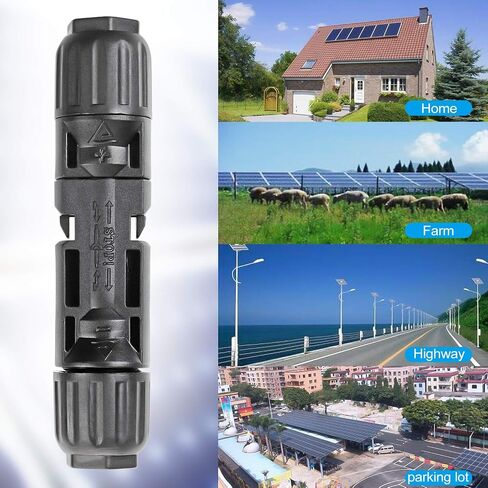 20PCS Solar Connectors, IP67 Waterproof Solar Panel Connector, 1000V 30A Male/Female Solar Wire Adapter Connector for Connecting Solar Panels in Kuwait