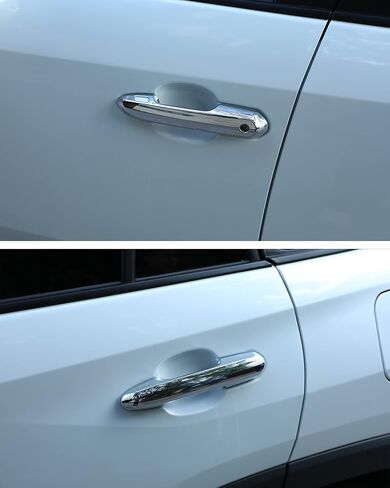 for Toyota RAV4 2019-2023 Door Handle Cover Trims, for Toyota Highlander 2020-2023 Chrome Exterior Sporty Decorative Strip Cover Molding Trims (with Smart Key Hole) in Saudi Arabia
