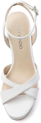 Platform High Heels for Women, Open Toe Ankle Strap Sexy Heeled Sandals for Wedding Party Dress in Kuwait