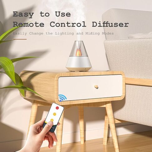 TriPro Essential Oils Aroma Diffuser,Portable Humidifier with Cool Mist and Warm Light Effect,Remote Control,150 ml Capacity,for Bedroom, Office, Living Room, Yoga (Black) in Saudi Arabia