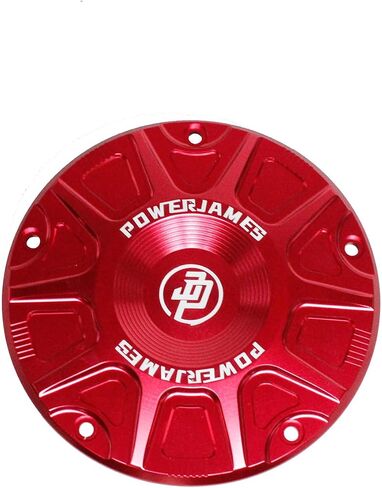 غطاء قابض ديربي الأساسي باللون الأحمر من POWER JAMES يناسب موديلات Harley Davidson 2016-2024 Touring and Trike (أحمر مؤكسد) in Kuwait