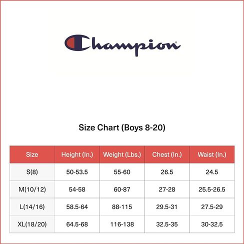 تي شيرت رياضي للأولاد بأكمام قصيرة من Champion Boys، ملابس رياضية للأطفال - رائع للصالة الرياضية، والرياضة، والمدرسة (X-Large Scarlet Sliced ​​C) in Saudi Arabia