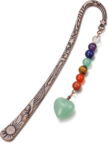 MANIFO خمر المعادن شقرا كريستال المرجعية بلورات الجمشت الأحجار الكريمة القلب قلادة سحر كتاب ماركر للنساء المعلمين القراء in Kuwait