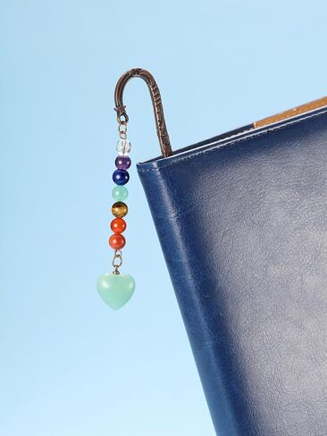 MANIFO خمر المعادن شقرا كريستال المرجعية بلورات الجمشت الأحجار الكريمة القلب قلادة سحر كتاب ماركر للنساء المعلمين القراء in Kuwait