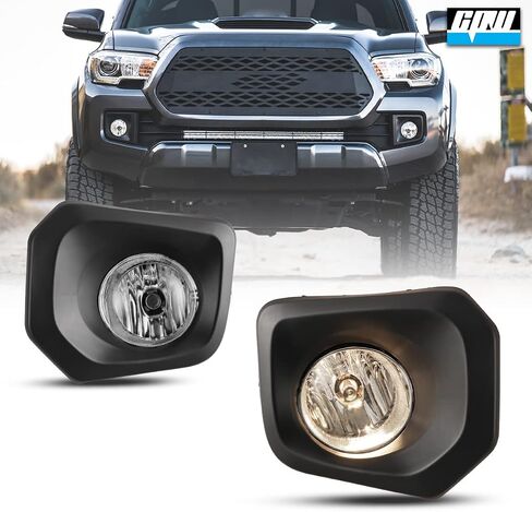 مصابيح الضباب CPW متوافقة مع [2016 2017 2018 2019 2020 2021 2022 Toyota Tacoma] زوج مصابيح الضباب للقيادة + أسلاك + مجموعة مفاتيح in Kuwait