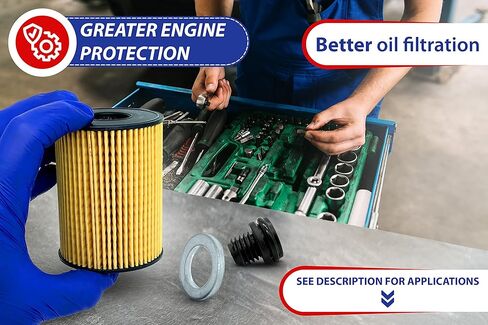 حزمة من 3 فلتر زيت 26350-2S000 21513-23001 مع حشية سدادة تصريف الزيت وحلقات O متوافقة فقط مع Hyundai Sonata 2.5L Santa Fe 2.5L، Kia Sorento 2022 2.5L in Kuwait