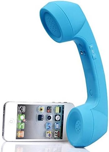 Retro Phone Handset Wireless Bluetooth Handset Mic Headphones Comfort Mic Speaker Phone Call Receiver Compatible with iPhone iOS Android iOS Cell Phone Telephone in Saudi Arabia