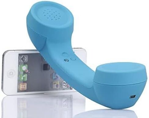 Retro Phone Handset Wireless Bluetooth Handset Mic Headphones Comfort Mic Speaker Phone Call Receiver Compatible with iPhone iOS Android iOS Cell Phone Telephone in Saudi Arabia