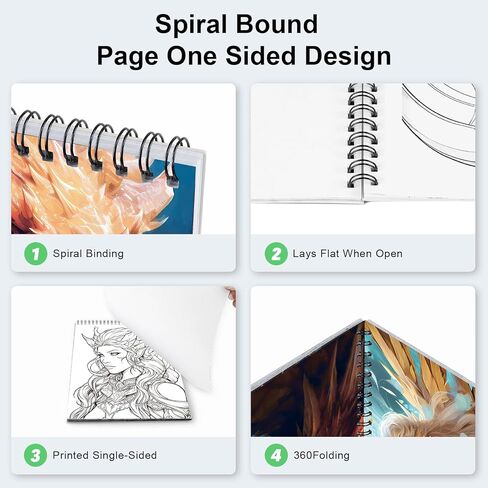 كتب التلوين للنساء دوامة ملزمة 30 صفحة تصميم جانب واحد كتاب التلوين الهدايا الفنون والحرف للنساء للاسترخاء والقلق والاكتئاب كتب التلوين للكبار رحلة سحرية in Kuwait