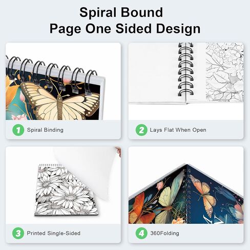 كتب تلوين حديقة الأحلام للكبار، كتاب تلوين للنساء، صفحة حلزونية ملزمة، تصميم من جانب واحد، هدايا الفنون والحرف اليدوية للنساء للاسترخاء والقلق والاكتئاب، 30 صفحة تلوين ملونة in Kuwait