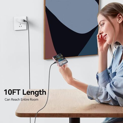 FEMORO 10 ft USB C Cable Fast Charging 60W, USB A to USB-C Charger Cables 10 Foot, Extra Long USBC Type C 2.0 Cord for Android Phone iPad iPhone 15 Galaxy LG in Saudi Arabia