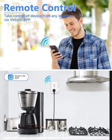 GreenSun WiFi Smart Plug، مقبس USB ذكي مع Alexa Google Home، وظيفة مقبس WiFi ذكي 16A، جهاز تحكم عن بعد لاسلكي، التحكم الصوتي ومقبس المؤقت 2.4 جيجا (عبوتان) in Kuwait