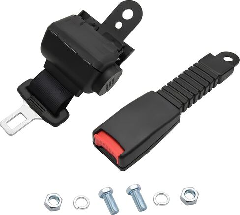 مجموعة أحزمة مقعد عربة الجولف من KIE، مجموعة أحزمة مقعد عربة الجولف الأمامية والخلفية العالمية القابلة للسحب متوافقة مع EZGO، Club Car، Yamaha in Kuwait