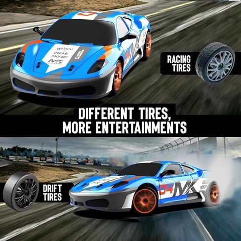 RACENT RC Drift Car - 1:14 Scale 4WD 15MPH Fasr Remote Control Toy for Boys Kids Adults with Drifting & Racing Tires, 2 Rechargeable Batteries (Pink) in Kuwait