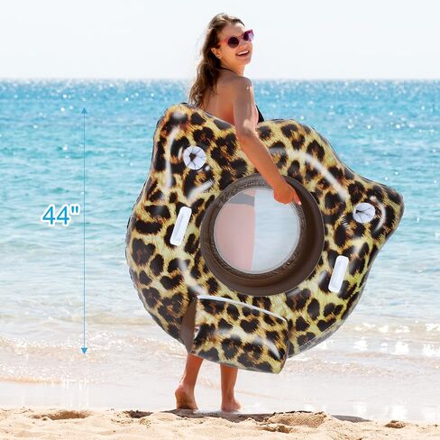 Inflatable Pool Floats for Adults, Heavy Duty River Tube Float with 2 Cup Holders and Backrest, Quickly Inflate Lake Water Tubes for Floating River Raft Lounge Floatie in Saudi Arabia