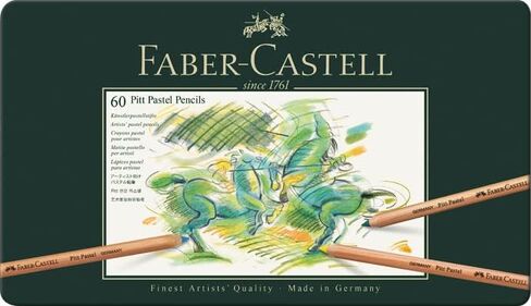 Faber-Castel Pitt Pastel Colored Pencils, 60 Count (Pack of 1), Assorted in Saudi Arabia
