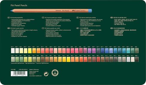 Faber-Castel Pitt Pastel Colored Pencils, 60 Count (Pack of 1), Assorted in Saudi Arabia