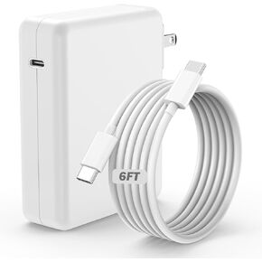 شاحن Mac Book Pro بقدرة 118 واط، محول طاقة شاحن سريع مع كابل شحن USB C إلى C بطول 6.6 قدم، شاحن MacBook Pro 14(2023) متوافق مع MacBook Air وMacBook Pro 13 14 15 16 بوصة، iPad Pro، جميع أجهزة USB C in Kuwait