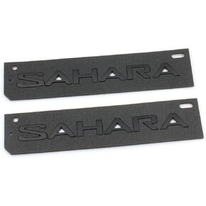 2pcs Matte Black Sahara Fender Emblem NAMEPLATE Badge Compatible with 2018-2024 Wrangler JL (Matte Black)