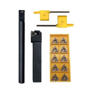 1/2" SNL0013M16 Internal Threading Boring Bar 5/8" SER1616H16 Lathe Threading Holder with 10pcs 16ER AG60 Carbide Inserts External Carbide Threading Inserts