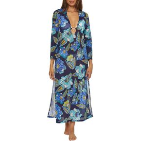 Trina Turk Women's Standard Pirouette Maxi Dress, V-Neck, Floral Print, Casual, Beach Cover Ups in Kuwait