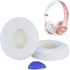 Solo3 Solo2 Earpads Replacement Ear Cushion Ear Pads for Solo 3.0 Wireless, Solo 2.0 Wireless On-Ear Headphone,3M Stronger Adhesive, Softer Leather, Noise Isolation Foam (Pop Purple)