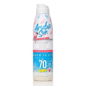 SPF 70 Kids Sunscreen Spray with Bubble Gum Scent | Aruba Reef Act Compliant no 67, Octinoxate & Oxybenzone Free | 6 oz, Water-Resistant, Non-Greasy, Broad Spectrum UVA/UVB Sunscreen.