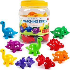 Dinosaur Toys for Kids 3-5,Alphabet Learning ABC Uppercase Lowercase Fine Motor Skills Dinosaur Matching Games Easter Basket Stuffers for Toddler Boys Girls