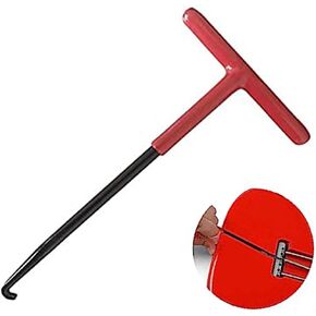 Motorcycle Exhaust Spring Hook Tool T-Handle Type with Rubber Coating,red,16x8.3x1.8 cm