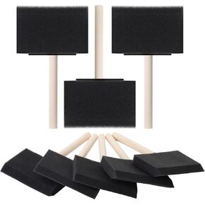 Bates- Foam Paint Brushes, 4 inch, 8 Pack, Sponge Brushes, Sponge Paint Brush, Foam Brushes, Foam Brushes for Painting, Foam Brushes for Staining, Paint Sponges, Foam Brushes for Mod Podge