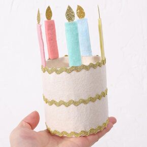 تاج عيد ميلاد للأطفال - تاج عيد ميلاد من اللباد للأولاد والبنات، قبعة عيد ميلاد كعكة لأعياد ميلاد الطفل والأطفال، دعامات سحق الكعك، دعامات تصوير لحفلات أعياد الميلاد