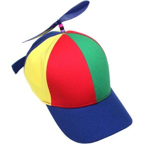 PRETYZOOM Propeller Hats Funny Party Hats Spinner Hat Nerd Hat Helicopter Hat Novelty Party Favors Ages 3-8 Blue